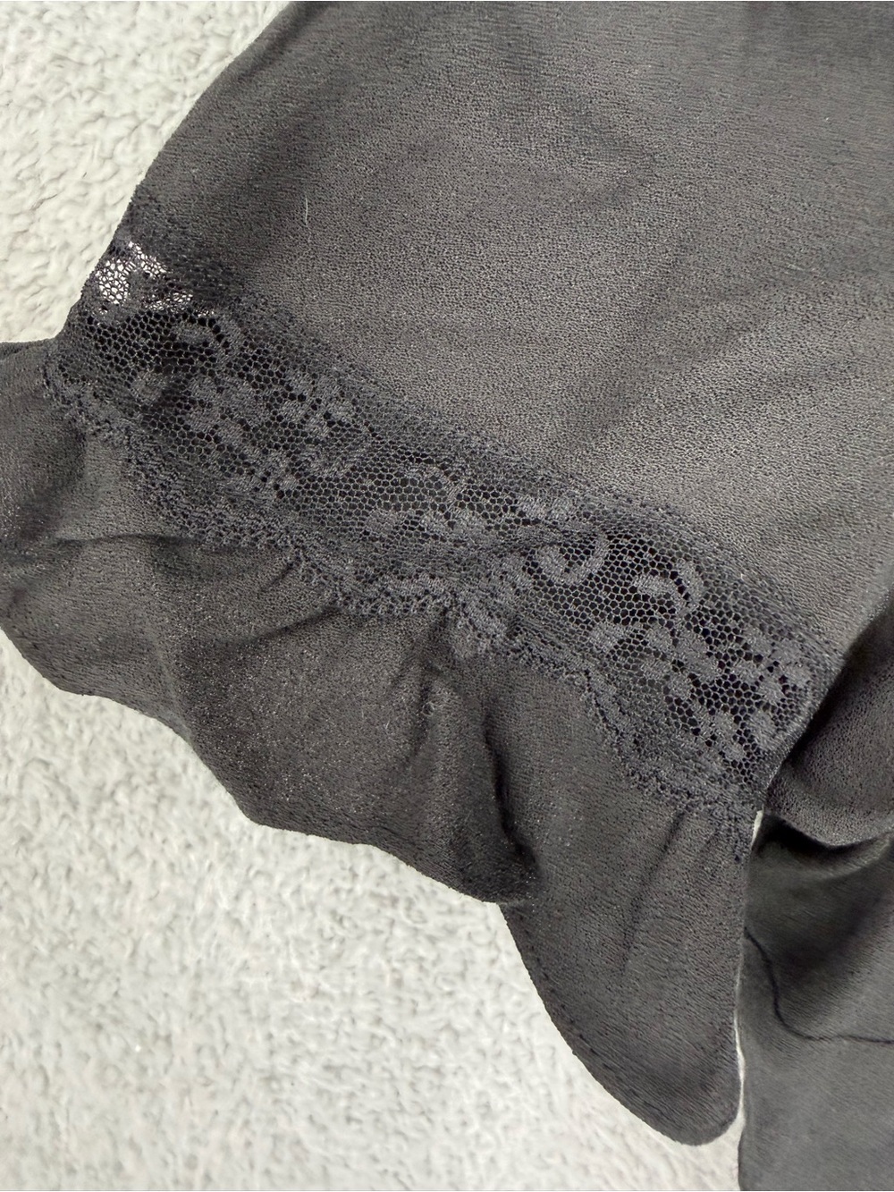 Quince NWT classic Black Button-Front Women’s Dress lace detail - Picture 4 of 7